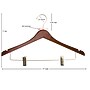 Nahanco 17" Wood Ladies' Concave Suit Hanger, Walnut, 100/Box (70-17RC)~#|#~E323BC82-FE05-49AE-BF862261560956C2_sc7