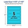 Avery Rectangle Multipurpose Labels, 1.5" x 7.5", Bright Blue, 400/Box (94231)~#|#~E325EE9B-694D-45FA-9BEC72512C615F76_sc7