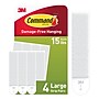Command Large Hanging Strips, 15 lb., White, 4 Pairs/Pack (17206-ES)~#|#~E326E2C7-4831-4D70-8F65418986F7299F_sc7