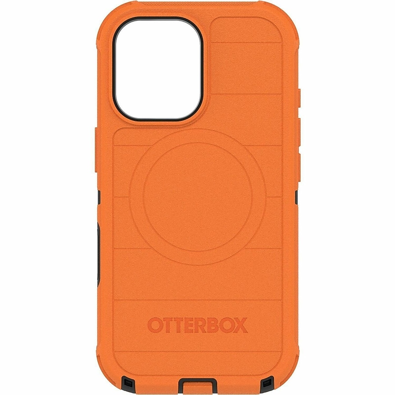 OtterBox Defender Series Pro MagSafe Phone Case for iPhone 17, Shock Absorbing, HiVis Orange (77-99753) image 1