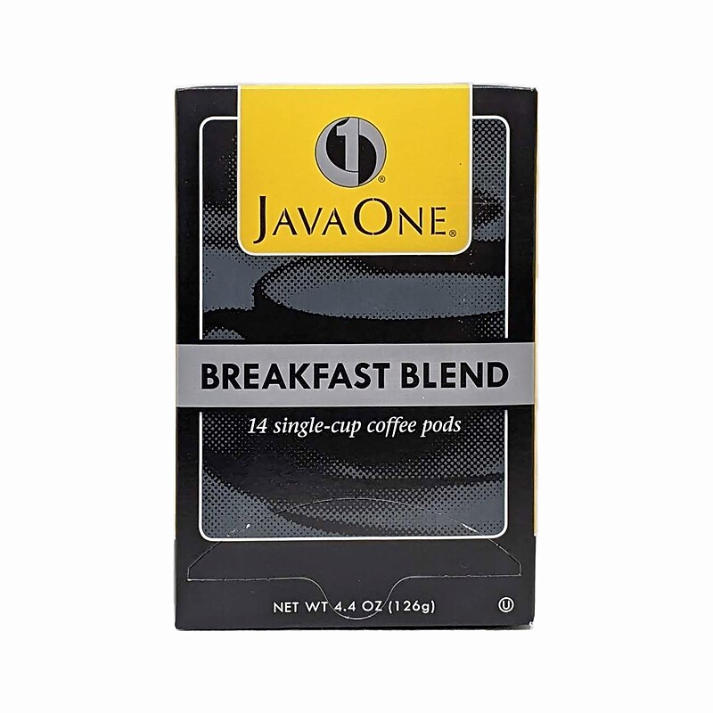 JavaOne Breakfast Blend Coffee Soft Pods, Light Roast, 84/Carton (JTC30106CT) image 1