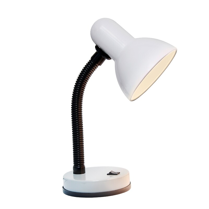 Simple Designs Basic LED Desk Lamp, 14.25", White (LD1003-WHT-LB) image 1