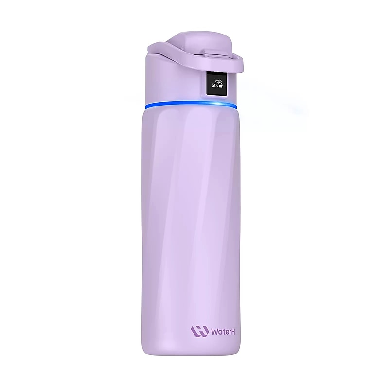 WaterH BOOST Stainless Steel Triple Wall Insulated Smart Water Bottle, 24 oz., Purple (B003-24OZ-PL) image 1