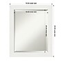 Amanti Art Vanity White Narrow Frame Wall Mirror, 23.5" x 19.5" (A42674593026)~#|#~E3448802-EEB0-4FE2-8E9EB3A14F6E4C01_sc7
