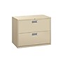 HON Brigade 600 Series 2-Drawer Lateral File Cabinet, Locking, Letter/Legal, Putty/Beige, 36"W (H682.L.L)~#|#~E3457380-4BE1-4AC6-90BE5DFEBA558AC9_sc7
