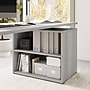 Bush Business Furniture Stratus 60"W Electric Adjustable Standing Desk with Bookcase, Platinum Gray (SUT005PG)~#|#~E34ADEAE-CC50-4320-BE39C3B072BB74E5_sc7