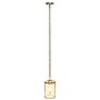 Lalia Home 1-Light 9.25" Farmhouse Hanging Cylindrical Clear Glass LED Pendant Fixture, Antique Brass (LHP-3002-AB)~#|#~E34DCBCC-7933-48E1-BB077F337D09882A_sc7