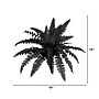 Nearly Natural 19" Artificial Halloween Black Boston Fern, 6/Set (P2199-S6)~#|#~E34E8638-368B-47D9-9B76CF8115271A85_sc7