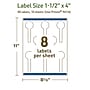 Avery Dissolvable Decorative Edge Multipurpose Labels, 1.5" x 4", Off-white, 80/Pack (94116)~#|#~E354682C-0D16-4542-AB450E4C63313B10_sc7