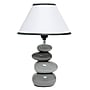 Simple Designs Shades of Gray Ceramic Stone 14.70" LED Table Lamp, Gray (LT3052-GRY)~#|#~E3561AD6-A161-44E2-8924AC0E0A0DBED5_sc7