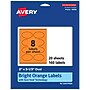 Avery Laser/Inkjet Multipurpose Oval Labels, 2" x 3-1/3", Bright Orange, 160/Pack (94056)~#|#~E35F7605-CBB3-46B0-81086FA535C74D0C_sc7