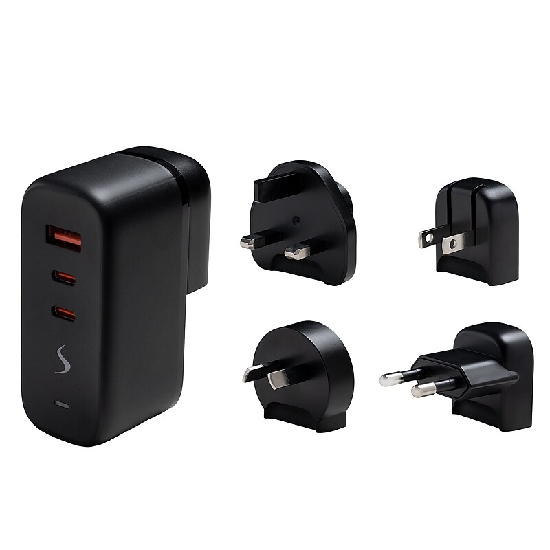 Scapade AirPower 65-Watt PD Multi-USB Travel Charger with International Plugs, Black (SCAPSTPD65) image 1