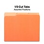 Staples File Folders, 1/3-Cut Tab, Letter Size, Orange, 100/Box (ST433680-CC)~#|#~E36F14B1-D609-4218-A85FA21B9F5463DC_sc7