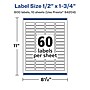 Avery Laser/Inkjet Rectangle Multipurpose Labels, 0.5" x 1.75", White, 600 Labels/Pack (94204)~#|#~E372765D-D499-4749-B17C7194EEB61F30_sc7
