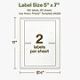 Avery Hemp Rectangle Laser/Inkjet Multipurpose Labels, 5" x 7", Off-White (160/Box)~#|#~E372B10B-31DD-4F75-BB702BB1E421BD41_sc7