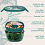 Bentgo Glass All-in-One Salad Container, 5-Compartment, Sea, 61 oz. (BGLSLPT-FLSE)~#|#~E37A13E0-BEA4-4ED1-97F062032832C38A_sc7