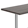 Flash Furniture Bennett Wooden Commercial Indoor Table, 48" x 30", Dark Brown Top/Silver Base (GSF3048DBT0522S)~#|#~E37BFD1B-C362-4E3C-A445CED6FCCDAC1A_sc7