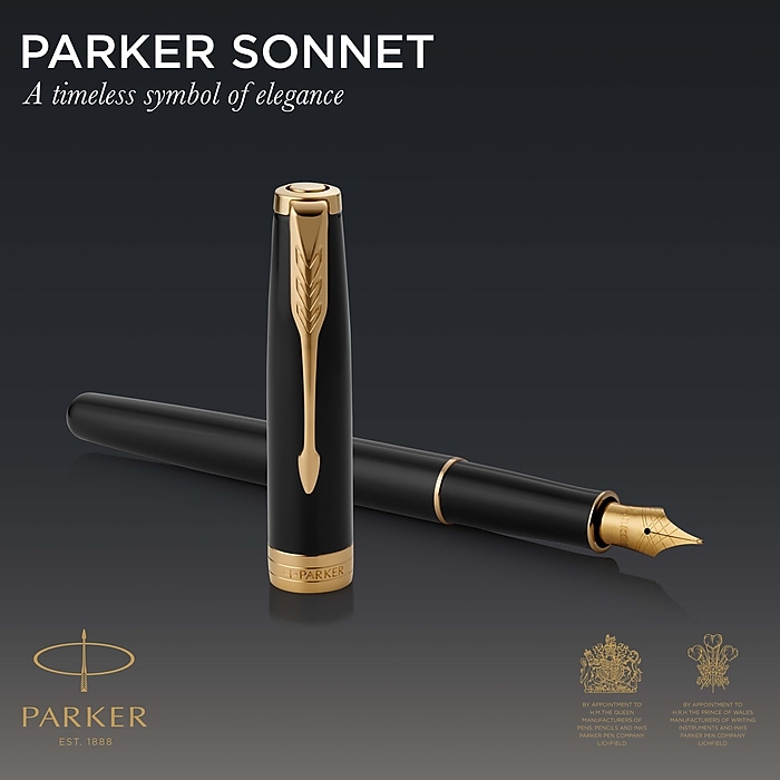 Parker Sonnet Fountain Pen, Black Ink(1931495) | Staples
