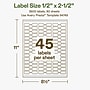 Avery Hemp Barbell Laser/Inkjet Multipurpose Labels, 1/2" x 2-1/2", Off-White (3600/Box)~#|#~E37EDB2F-0691-4D2B-A7B8D088435F2178_sc7