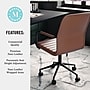 Martha Stewart Taytum Faux Leather Swivel Office Chair, Saddle Brown/Oil Rubbed Bronze (CH142370BRBK)~#|#~E388BEE0-1D0A-40EE-9AE2636B899DABF4_sc7