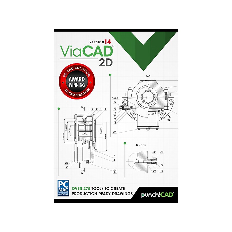 Punch Software ViaCAD v14 2D Home & Landscape Design for Windows, 1 User [Download] image 1