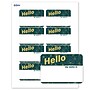 Avery Adhesive Name Tags, Pre-printed Teal & Gold Hello Design~#|#~E393786D-A4F5-49C8-BBDED5A30928C24A_sc7
