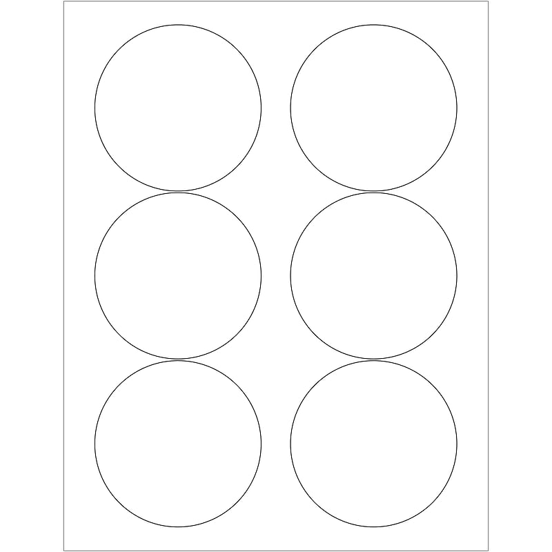 Tape Logic Laser/Inkjet Labels, 3.33" Dia., White, 600/Carton (LL147) image 1