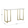 Martha Stewart Eli 47"W Glass/Steel Home Office Desk, Clear/Polished Brass (XUDK1GLD)~#|#~E397134A-06DF-455E-A7A10BFAAB298BF6_sc7