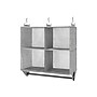 Whitmor 4-Section Fabric Closet Organizer with Built-in Chrome Garment Rod, Gray (5455-10199)~#|#~E3979126-5008-4029-BF90F08F92D2B1D6_sc7