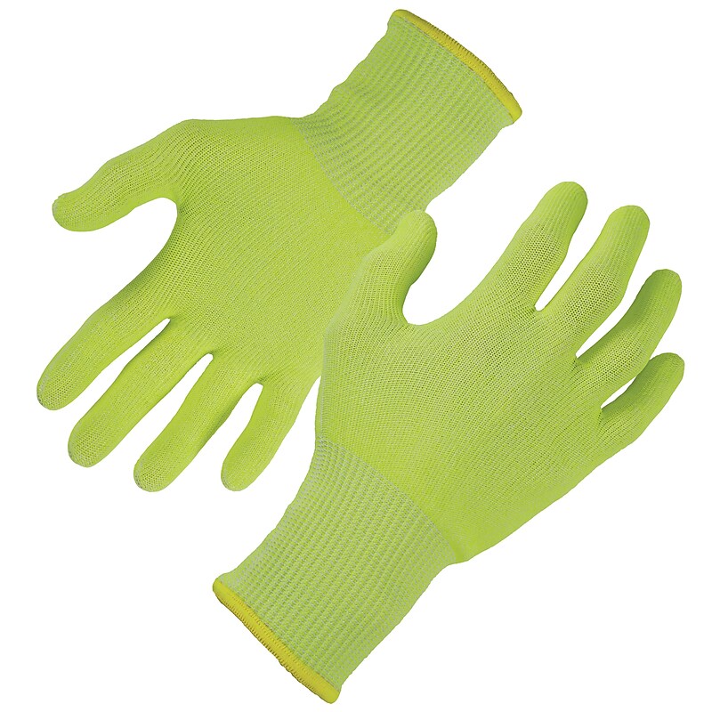 Ergodyne ProFlex 7040 Seamless Knit Cut Resistant Gloves, Food Safe, ANSI A4, Lime, Small, 1 Pair (18012) image 1