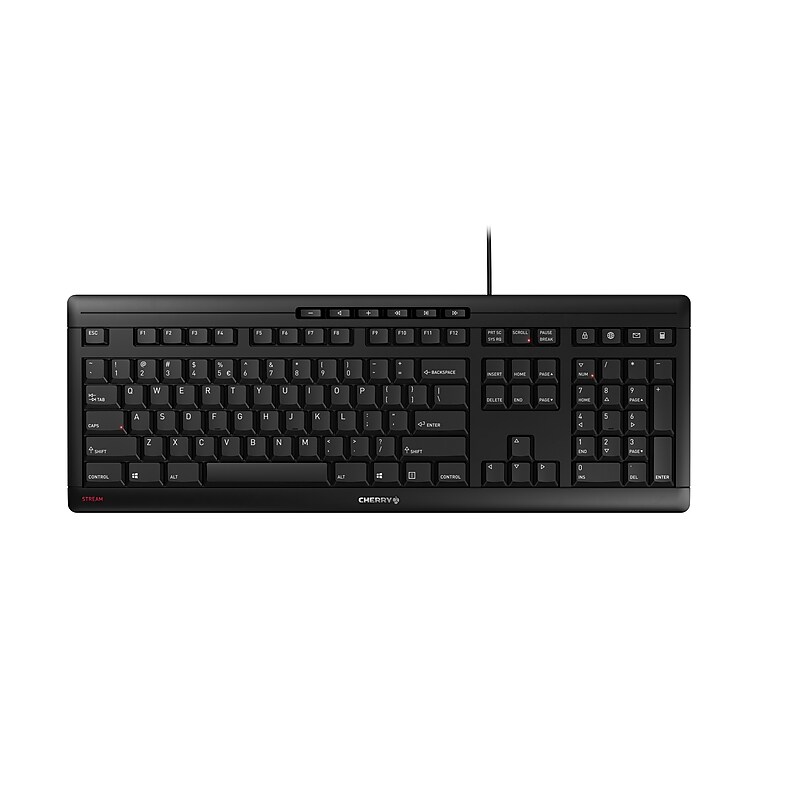 Cherry STREAM Wired Keyboard, Black (JK-8500EU-2) image 1