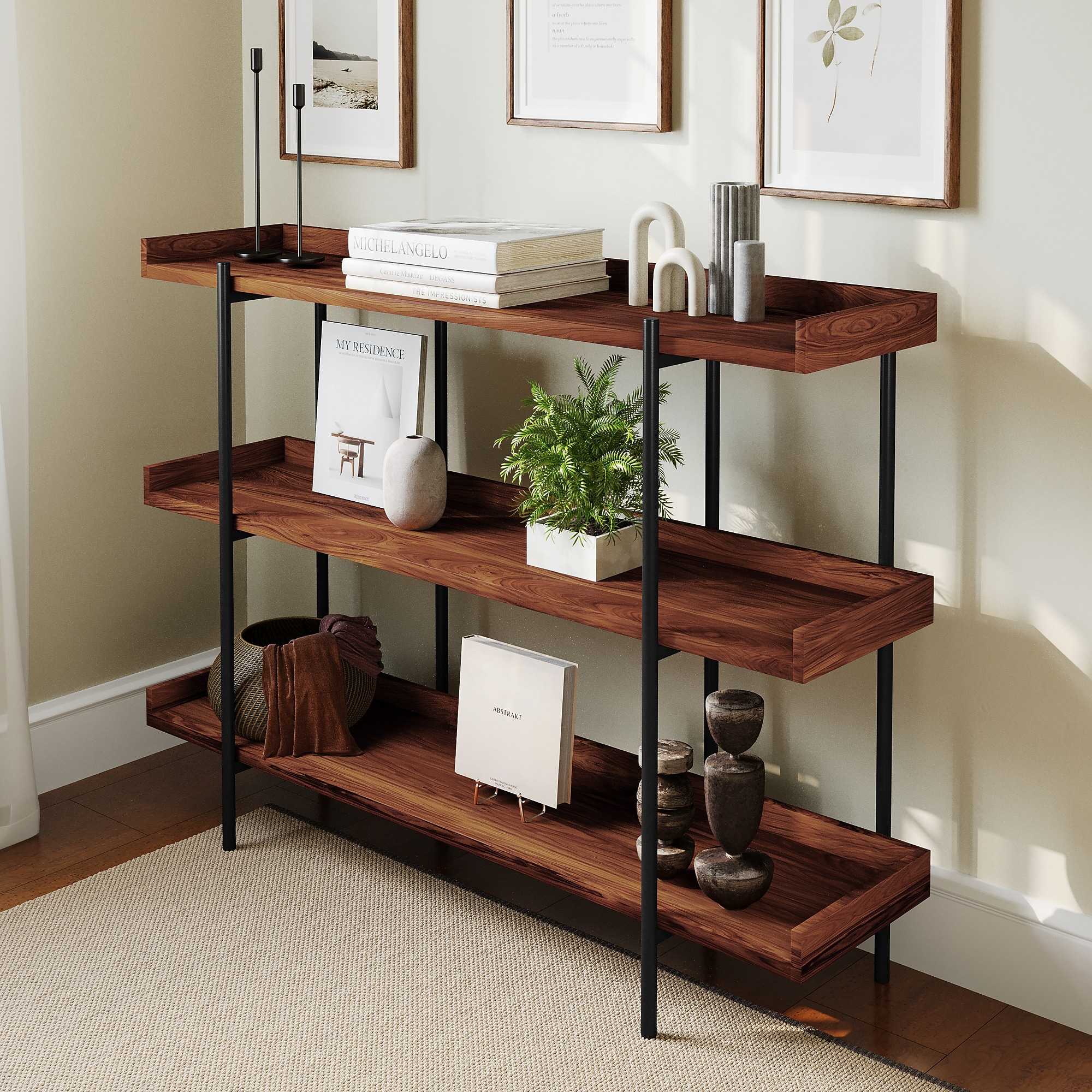 Flash Furniture HERCULES Series 18″ Storage Shelf, Rustic (JN2542B3) Sansujyuku sansujyuku.com
