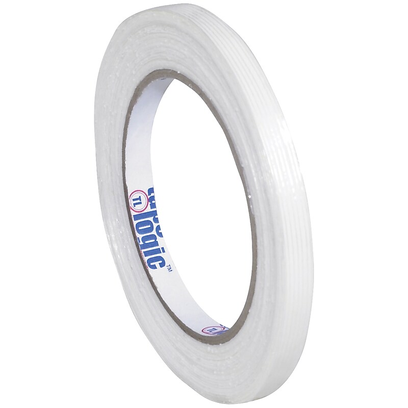 Tape Logic 1300 Light Duty Strapping Tape, 0.37" x 60 yds., 3" Core, Clear, 96/Carton (T9121300) image 1