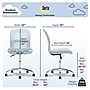 Serta Essentials Armless Ergonomic Bonded Leather/Mesh Swivel Task Chair, Blue (48740D)~#|#~E3ACDD31-0593-4A51-BCC30A18C0A86D3F_sc7