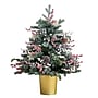 Nearly Natural 3' Pre-Lit Artificial Snow Covered Decorative Christmas Tree in Golden Planter (T4788)~#|#~E3B8C6EB-9675-488E-864C0E50C83B5AF1_sc7