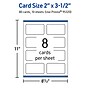 Avery Business Cards, 2" x 3-1/2", Glossy White, 80/Pack (95320)~#|#~E3C17B41-948D-4899-A98FB7AB38F26A5B_sc7