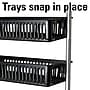 Household Essentials 57" Black Iron & Plastic Overdoor Organizer with Six Baskets, Black (HH2157-1)~#|#~E3C2EFF0-F7AE-4962-A3E7A9650C2BA5AB_sc7