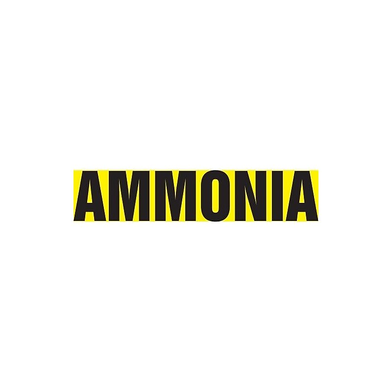 Accuform Self-Stick Pipe Marker, AMMONIA, 1-1/2" to 2", Black/Yellow (RPK137SSB) image 1