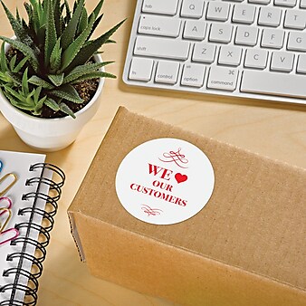 Avery High Visibility Laser Shipping Labels, 2.5"Dia., White, 300/Pack (5294)