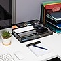 Mind Reader 6-Compartment Metal Drawer Organizer, Black, 2/Set (2DEER-BLK)~#|#~E3C961F0-3624-49B0-9D21223471B515AD_sc7