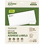 Avery EcoFriendly Return Address Labels, Matte White, 2/3" x 1-3/4", Laser/Inkjet, 60 Labels/Sheet, 600 Labels Total (48806)~#|#~E3CA1129-C63F-4700-94A41FAC7D2378CC_sc7
