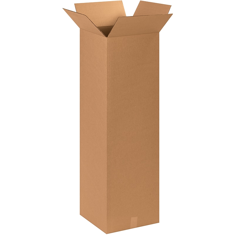 15" x 15" x 48" Shipping Boxes, Brown, 10/Bundle (151548) image 1