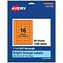 Avery Rectangle Multipurpose Labels, 1" x 2-5/8", Bright Orange, 1280/Box (94201)~#|#~E3CF747C-06E8-4484-A1E6D938262A058F_sc7