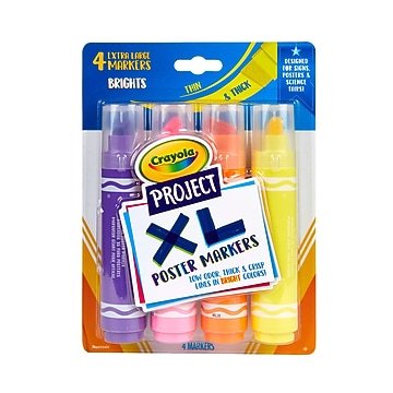 Crayola Xl Classic Poster Markers, Bold Marker Point, Chisel