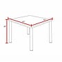 Regency Kee Square Laminate Breakroom Table, 42"D x 42"W, Ash Grey/Chrome (TB4242AGBPCM)~#|#~E3D86A7E-4D7B-4DAD-9D64972B29E4C389_sc7