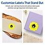 Avery Decorative Edge Multipurpose Labels, 1-5/8" x 1-5/8", Neon Yellow, 400/Pack (94110)~#|#~E3DA86CB-22A9-48DE-B17385E00190AC5D_sc7