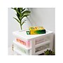 Iris 4-Drawer Mini Desktop Unit, White/Clear, 2/Pack (586016)~#|#~E3DC2484-94B2-4169-9C8DBF99F4D2875A_sc7