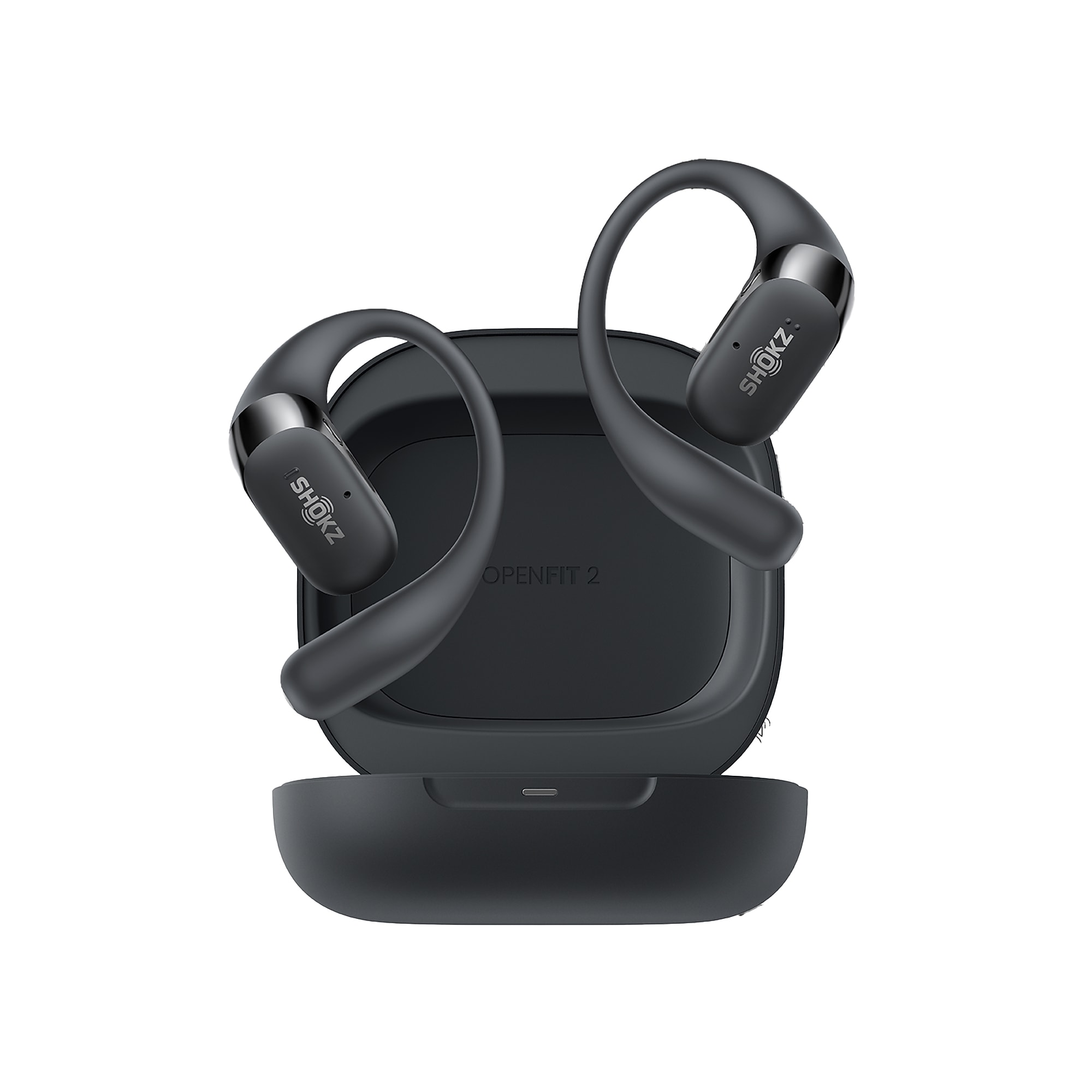 Shokz OpenFit 2 Wireless Active Noise Canceling Open-Ear Earbuds & Charging Case, Bluetooth, Black (T920-ST-BK-US) Sansujyuku sansujyuku.com