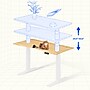 FlexiSpot E7COMMERCIAL 48''W Electric Rectangular Adjustable Bamboo Standing Desk, Bamboo/White (E7WCOMCR4824LBZB)~#|#~E3DD7C86-859F-4442-B8B305C6430EADBA_sc7