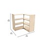 Flash Furniture Bright Beginnings 6-Section Open Corner Storage Unit, 31.5"H x 31.5"W x 31.5"D, Brown (MK-KE24053-GG)~#|#~E3E2779D-F011-4256-AD733FABCCE43065_sc7